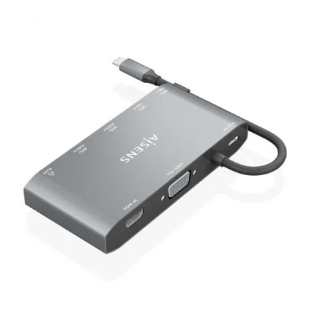 Aisens USB-C Dock 8 en 1 ASUC-8P010-GR Gris
